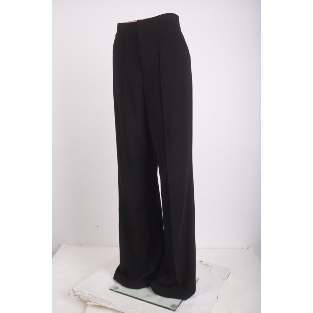Alice + Olivia Womens Dylan High Waisted Pants Wide Leg Trouser Sz 6 Black NWT - Picture 3 of 7